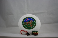 Carabiner, Frisbee, Hacky Sack